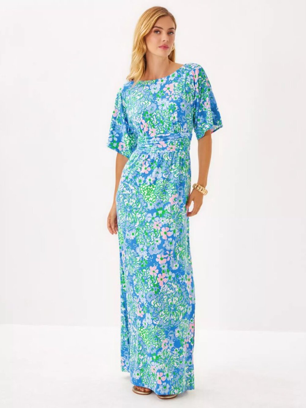 Lilly Pulitzer Parigi Boat Neck Maxi Dress